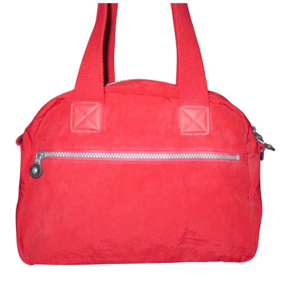 Kipling HB6855 Defea Large Crossbody Handbag in Red Nylon with Leather Handles - Picture 2 of 14